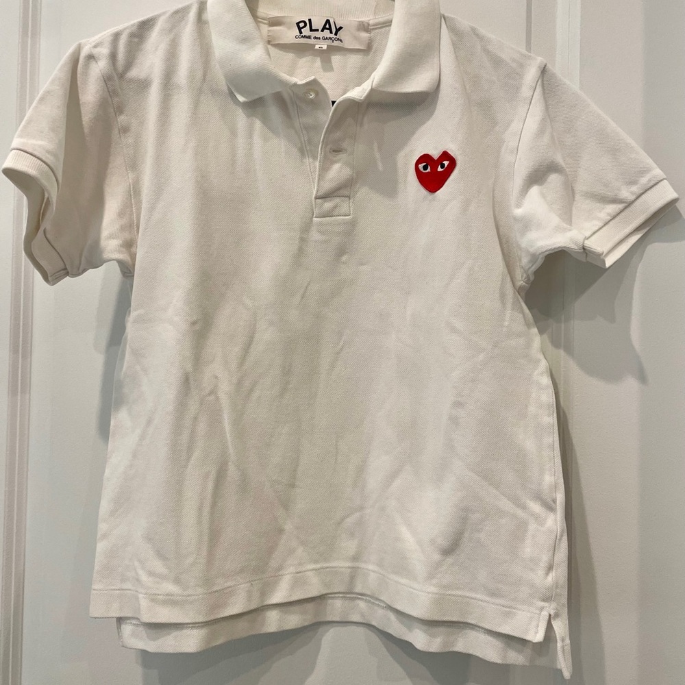 Comme des Garcons Kids Polo with Red Heart